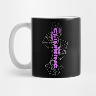 geometric rock climbing purple Mug